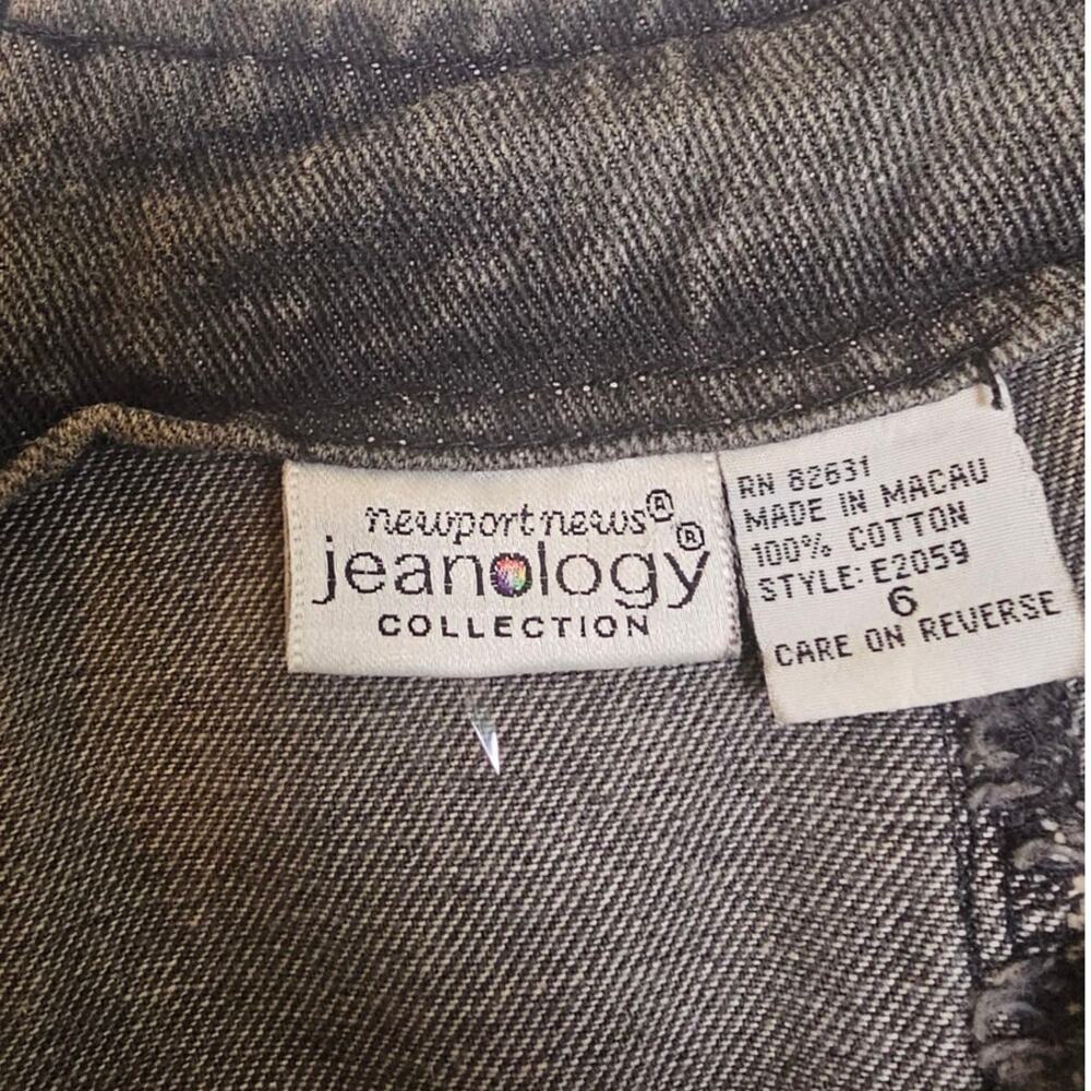 Vintage Y2K Black Faded Denim Jean Mermaid Flared Long Maxi Skirt - Picture 8 of 8